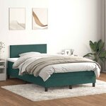 vidaXL Sommier à lattes de lit et matelas vert foncé 120x210cm velours