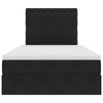 vidaXL Lit avec des lumières à LED Noir 120 x 200 cm Velours