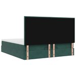 vidaXL Cadre de lit ottoman avec matelas vert foncé 160x200 cm velours