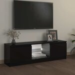 vidaXL Meuble TV avec lumières LED Noir 120x30x36 cm