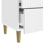 vidaXL Cabinet de chevet avec tiroir Blanc brillant 62 x 34 5 x 48 cm