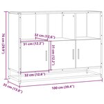 vidaXL Buffet chêne sonoma 100x35x76 cm bois d'ingénierie