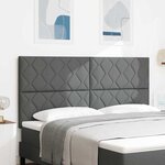 vidaXL Tête de Lit en Tissu Geometric Manuel Gris foncé 180 cm tissu