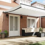 vidaXL Auvent Rétractable Blanc 500 ×300 cm tissu