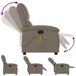 vidaXL Fauteuil de massage inclinable électrique cappuccino similicuir
