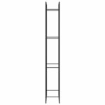 vidaXL Étagère à bois de chauffage Noir mat 80 x 28 x 222 cm Acier