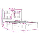 vidaXL Cadre de lit sans matelas bois massif 120x200 cm
