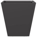 vidaXL Jardinières 2 Pièces noir 30x30x30 cm acier