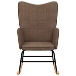vidaXL Chaise à bascule Marron Tissu