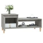 vidaXL Table basse Gris béton 100x50x45 cm Bois d'ingénierie