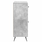 vidaXL Buffet Gris béton 66 x 34 5 x 90 cm Bois d'ingénierie