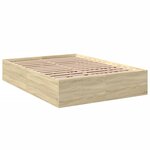 vidaXL Cadre de lit chêne sonoma 120x200 cm bois d'ingénierie