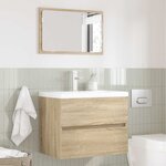 vidaXL Ensemble de mobilier de salle de bain avec tiroir Chêne Sonoma