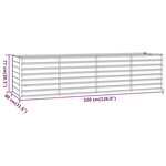 vidaXL Lit surélevé de jardin rouillé 320x80x77 cm acier corten
