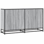 vidaXL Buffet sonoma gris 134x35x76 cm bois d'ingénierie