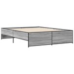 vidaXL Cadre de lit sans matelas sonoma gris 160x200 cm