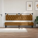 vidaXL Tête de lit suspendue Marron Velours