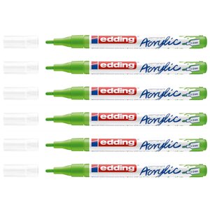 Marqueur Acrylique 5300 Vert Jaune Pointe Fine 1-2 mm x 6 EDDING