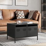 vidaXL Meuble TV noir 68x50x43 5 cm acier laminé à froid