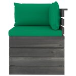 vidaXL Salon palette de jardin 4 Pièces avec coussins Bois de pin massif