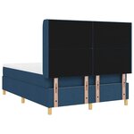 vidaXL Lit à ressorts avec matelas Bleu 140 x 200 cm tissu