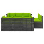 vidaXL Salon palette de jardin 9 Pièces avec coussins Bois de pin massif