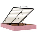 VidaXL Cadre de lit ottoman avec matelas rose 140x200 cm velours