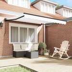 vidaXL Auvent Rétractable Blanc 300x250 cm tissu