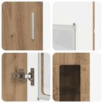 vidaXL Haut Armoire avec porte FLORIN Chêne artisanal 60 x 35 x 182 cm