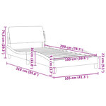 vidaXL Cadre de lit sans matelas noir et blanc 100x200 cm similicuir
