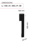 Console murale à visser Soléa Noir Sablé RAL 2100 MS