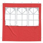 vidaXL Mur de tente de fête 2 pièces 200 x 195 cm Rouge PE et acier