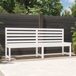 vidaXL Banc de jardin blanc 201 5 cm bois massif de pin