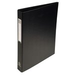 Classeur Rembordé Polypropylène 4 Anneaux Ronds De 25mm Sur 3eme De Couverture - Noir - X 10 - Exacompta