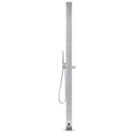 vidaXL Douche de jardin 220 cm Acier inoxydable