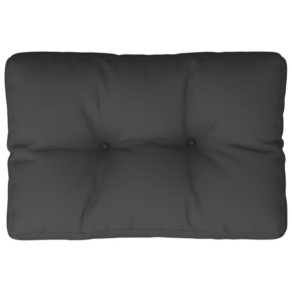 vidaXL Coussin de palette noir 50x40x12 cm tissu