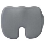 vidaXL Coussin d’assise avec oreiller Gris 47 x 37 x 8 cm Avec filet