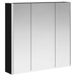 vidaXL Armoire Miroir de Salle de Bain Chêne noir 73.5 x 15.5 x 70 cm