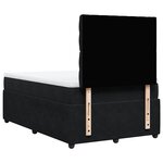 vidaXL Sommier à lattes de lit avec matelas noir 120x190 cm velours