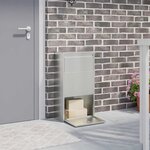 vidaXL Boîte de dépôt de colis avec porte Chrome 44 x 22 x 82 cm Acier