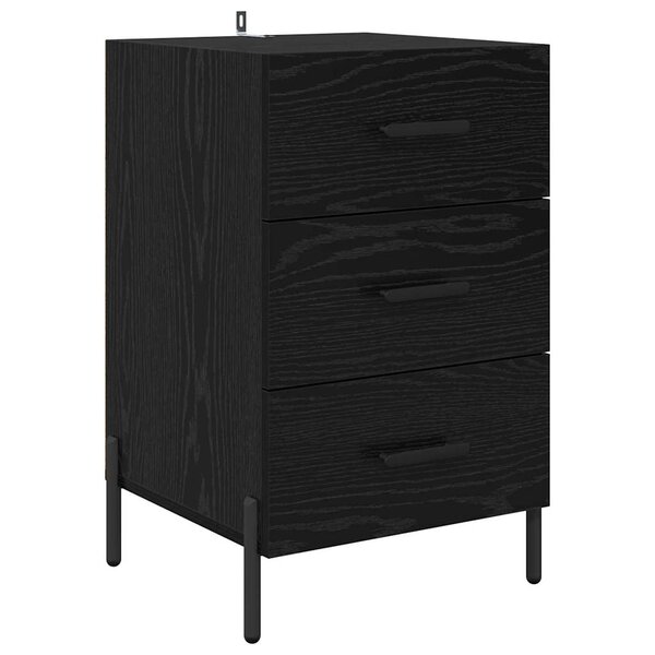 vidaXL Cabinet de chevet Chêne noir 40 x 40 x 66 cm Bois d'ingénierie