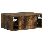 vidaXL Cabinet de chevet mural Chêne fumé 49 x 34 5 x 20 cm