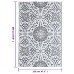 vidaXL Tapis d'extérieur Gris clair 120x180 cm PP