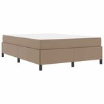 vidaXL Cadre de lit avec matelas Cappuccino 140 x 190 cm tissu