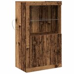vidaXL Buffet LED Bois ancien 60 5 x 37 x 100 cm Bois d'ingénierie