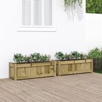 vidaXL Jardinières 2 Pièces bois de pin imprégné
