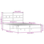 vidaXL Cadre de lit sans matelas chêne sonoma 120x190 cm