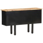 vidaXL Buffet 110x30x65 cm Bois de manguier massif brut et acier