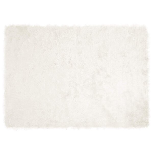 vidaXL Tapis en fausse Tafalla Blanc 120 x 170 cm Polyester