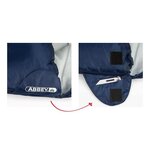 ABBEY CAMP Sac de couchage momie - 100% polyester - Température de confort : 10°C - 200 x 80cm - Bleu Marine